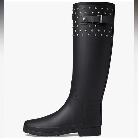 NWB~ HUNTER Refined Tall Stud Cuff Boot SIZE 6 - Picture 2 of 7